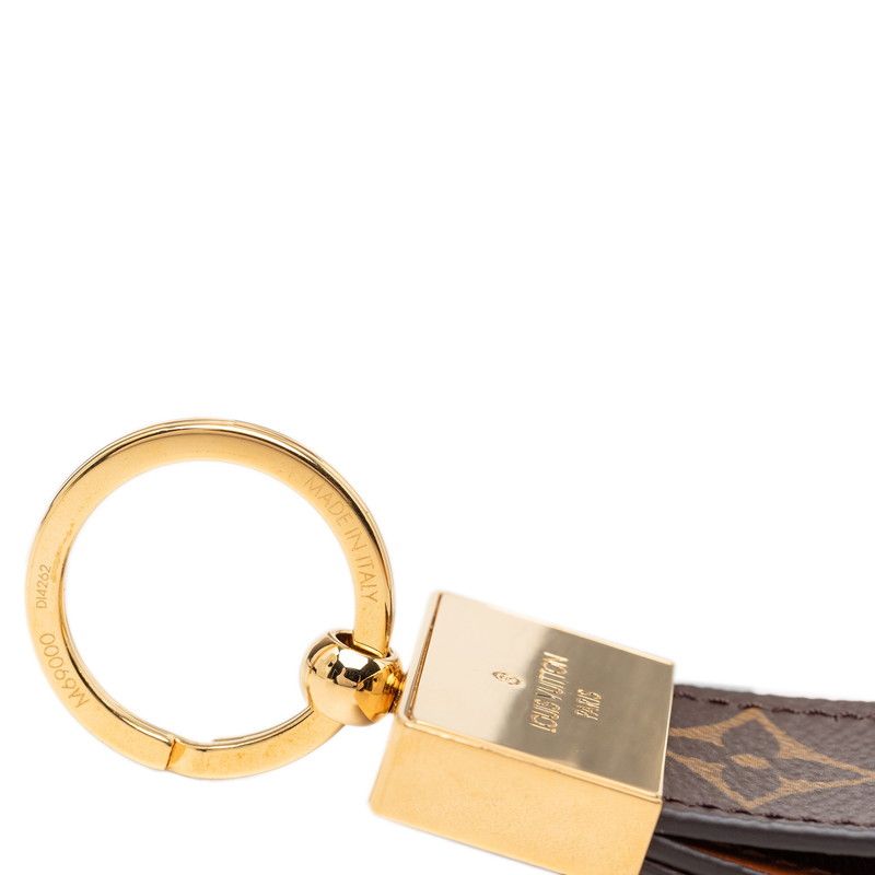 Louis Vuitton Monogram Porte Cles Dragonne Dauphine Key Holder Charm Brown Gold — view 5