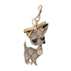 Gucci GG Plus Ori Chihuahua Charm Key Holder Key Ring Beige