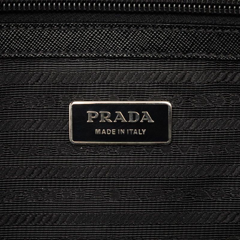 Prada Business Briefcase Black Nylon Leather — view 5
