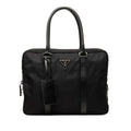 Prada Business Briefcase Black Nylon Leather
