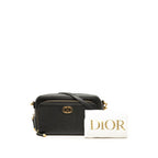 Dior Caro Double Pouch CD Logo Shoulder Bag 2-Way Black Leather — view 8