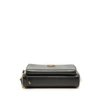Dior Caro Double Pouch CD Logo Shoulder Bag 2-Way Black Leather — view 3