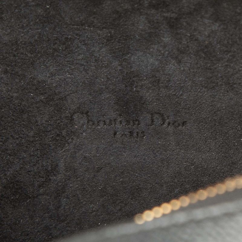 Dior Caro Double Pouch CD Logo Shoulder Bag 2-Way Black Leather — view 5