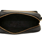 Dior Caro Double Pouch CD Logo Shoulder Bag 2-Way Black Leather — view 4