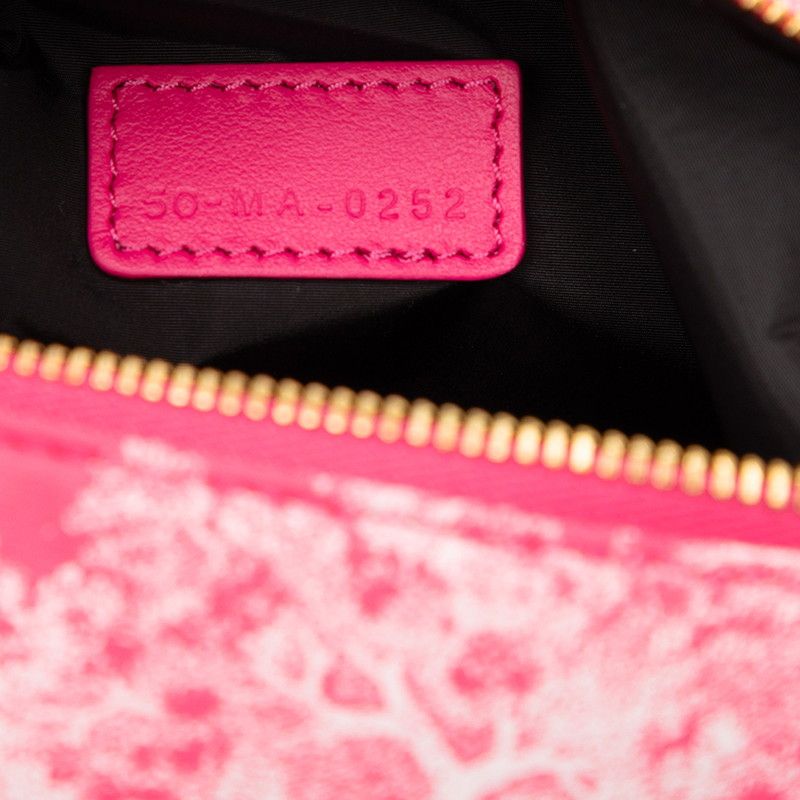 Dior Iviera Nomad Pouch Toile de Jouy Handbag Pink Leather Technical — view 6