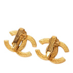 Chanel CC Logo Earrings Gold Plated Rhinestone — view 2