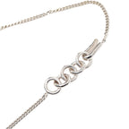 Chanel CC Logo Pendant Silver Green Metal Rhinestone — view 4