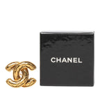 Chanel Quilted CC Logo Brooch Gold Plated — view 4