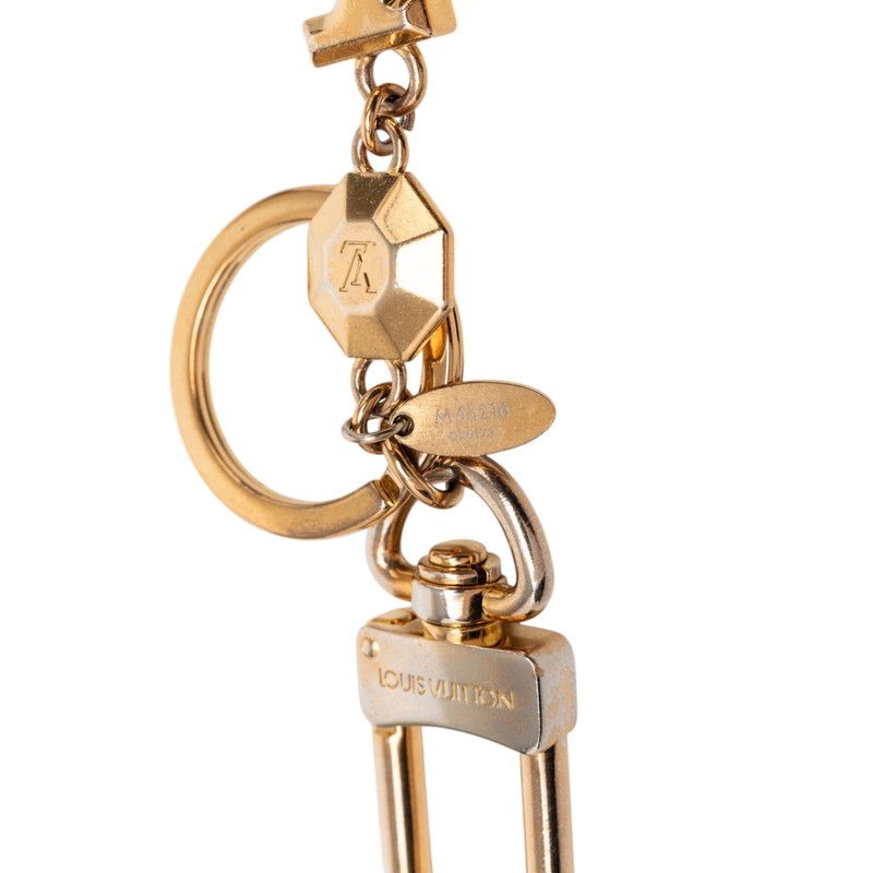 Louis Vuitton Porte Cles LV Facet Key Ring Key Case Key Holder Gold Plated — view 3
