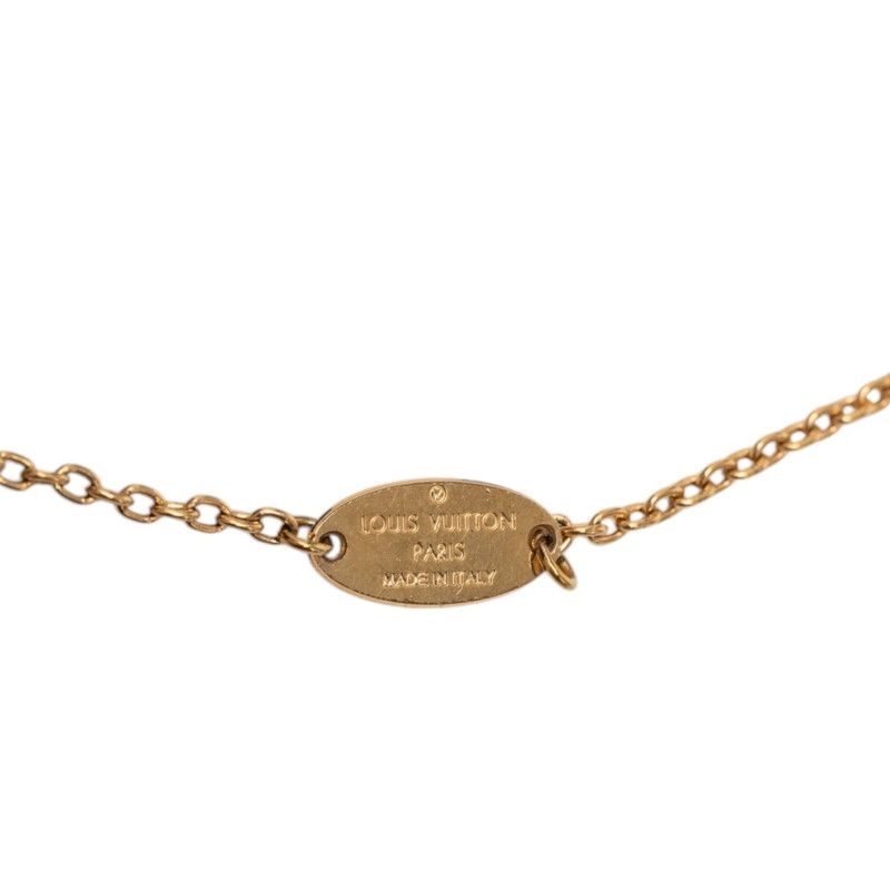Louis Vuitton Monogram Flowerful Necklace Gold Plated — view 5