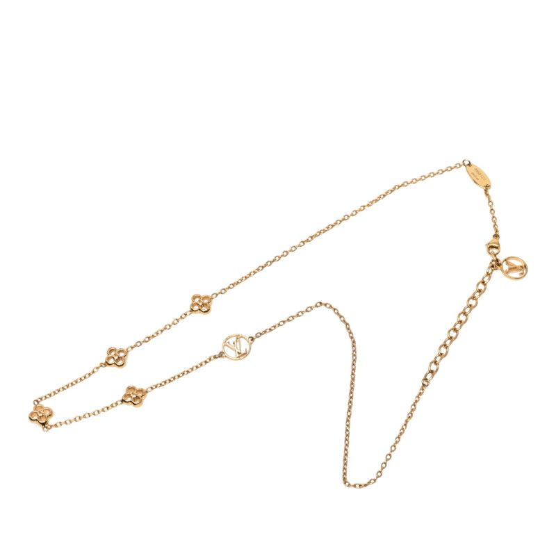 Louis Vuitton Monogram Flowerful Necklace Gold Plated — view 2