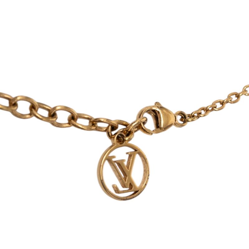 Louis Vuitton Monogram Flowerful Necklace Gold Plated — view 3