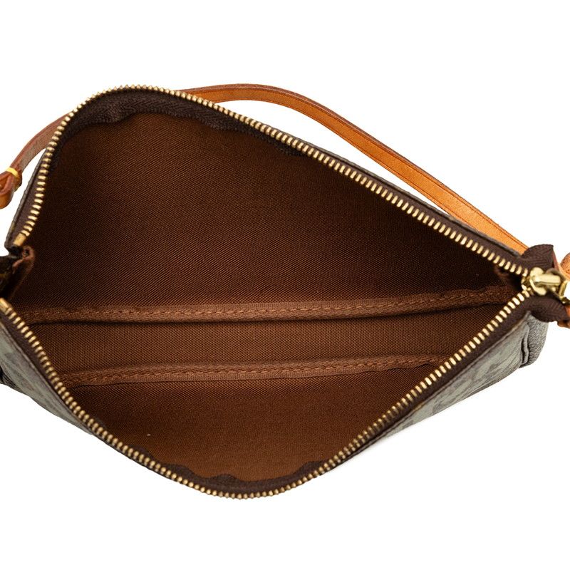 Louis Vuitton Monogram Graffiti Pochette Soir Shoulder Bag Pouch Brown Khaki — view 4