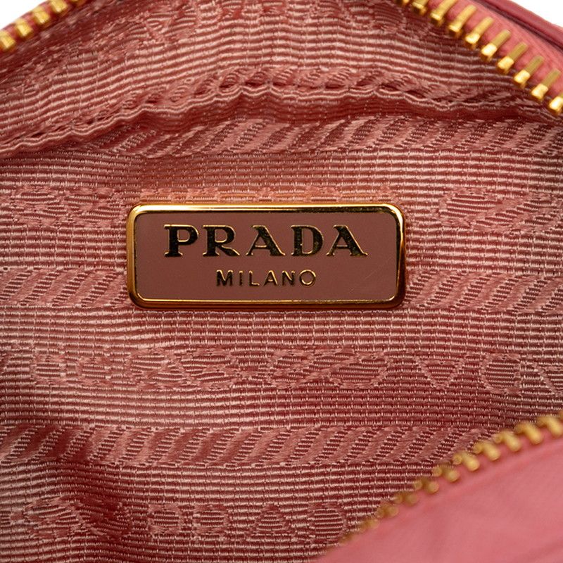 Prada Mini 2-Way Shoulder Bag Pink Saffiano Leather — view 5