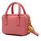 Prada Mini 2-Way Shoulder Bag Pink Saffiano Leather — view 2