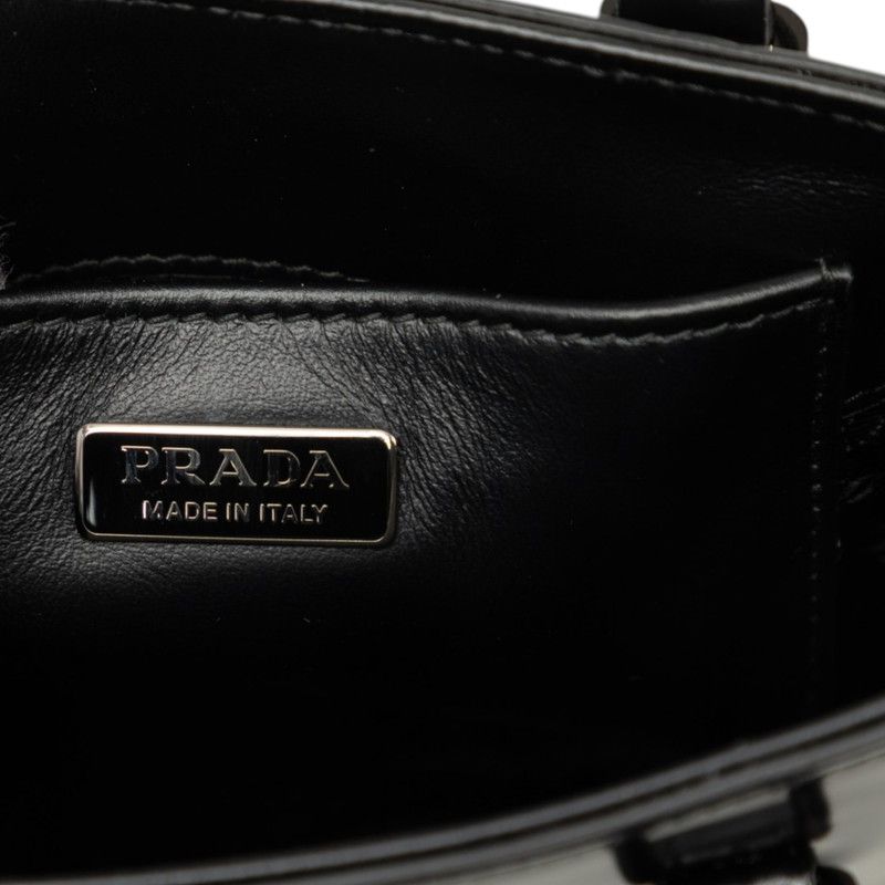 Prada 2-Way Shoulder Bag Black Leather — view 5