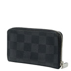 Louis Vuitton Damier Graphite Zippy Coin Purse Black Leather — view 2