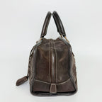 Loewe Amazona Studs Handbag Suede Brown Silver Vintage — view 4