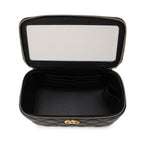 Chanel Chain Shoulder Bag Quilted CC Logo Vanity Caviar Leather Black — view 5