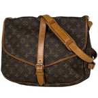 Louis Vuitton Saumur 35 Shoulder Bag Monogram Brown
