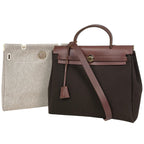 Hermes Herbag PM Handbag 2-Way Toile Officier Havana