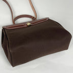 Hermes Herbag PM Handbag 2-Way Toile Officier Havana — view 2