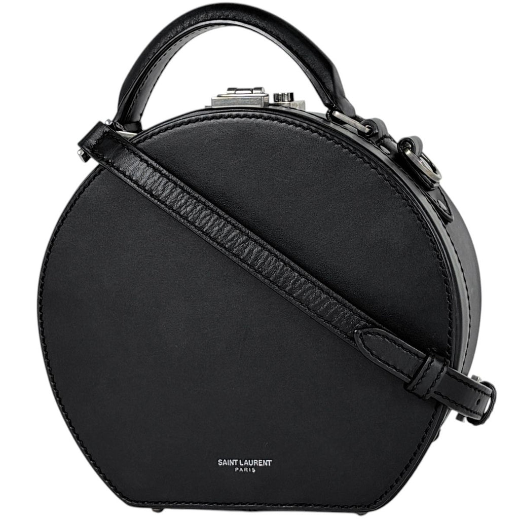 Saint Laurent Mika Box Handbag 2-Way Leather Black