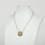 Fendi Necklace Round Rhinestone Gold — view 4