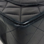 Chanel Quilted Shoulder Bag CC Logo Double Flap Leather Black — view 3