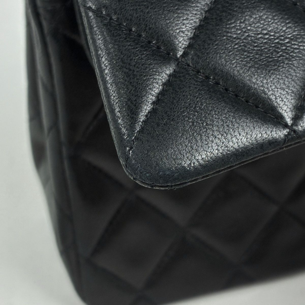 Chanel Quilted Shoulder Bag CC Logo Double Flap Leather Black — view 6
