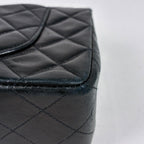 Chanel Quilted Shoulder Bag CC Logo Double Flap Leather Black — view 4