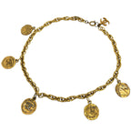Chanel Necklace CC Logo Coin Gold Plated