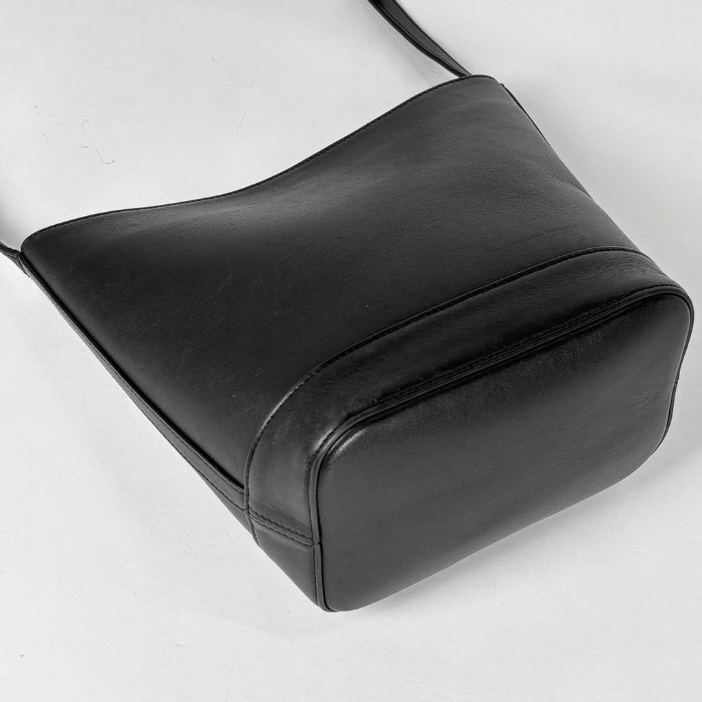 Celine Small Bucket Cuile Triomphe Shoulder Bag Leather Black — view 2