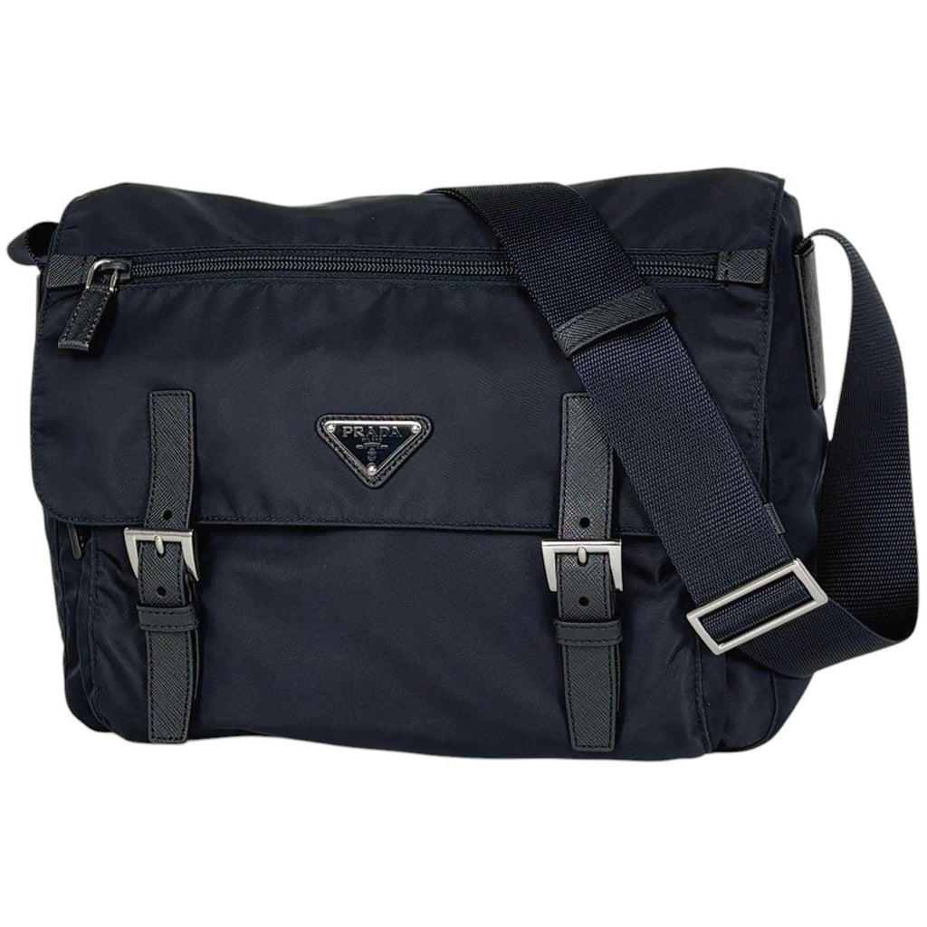 Prada Shoulder Bag Tessuto Nylon Blue