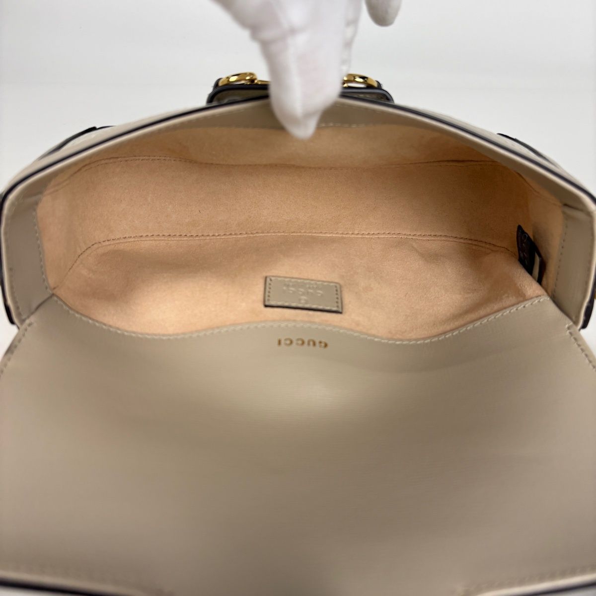 Gucci Handbag Horsebit 2-Way GG Supreme Beige — view 7