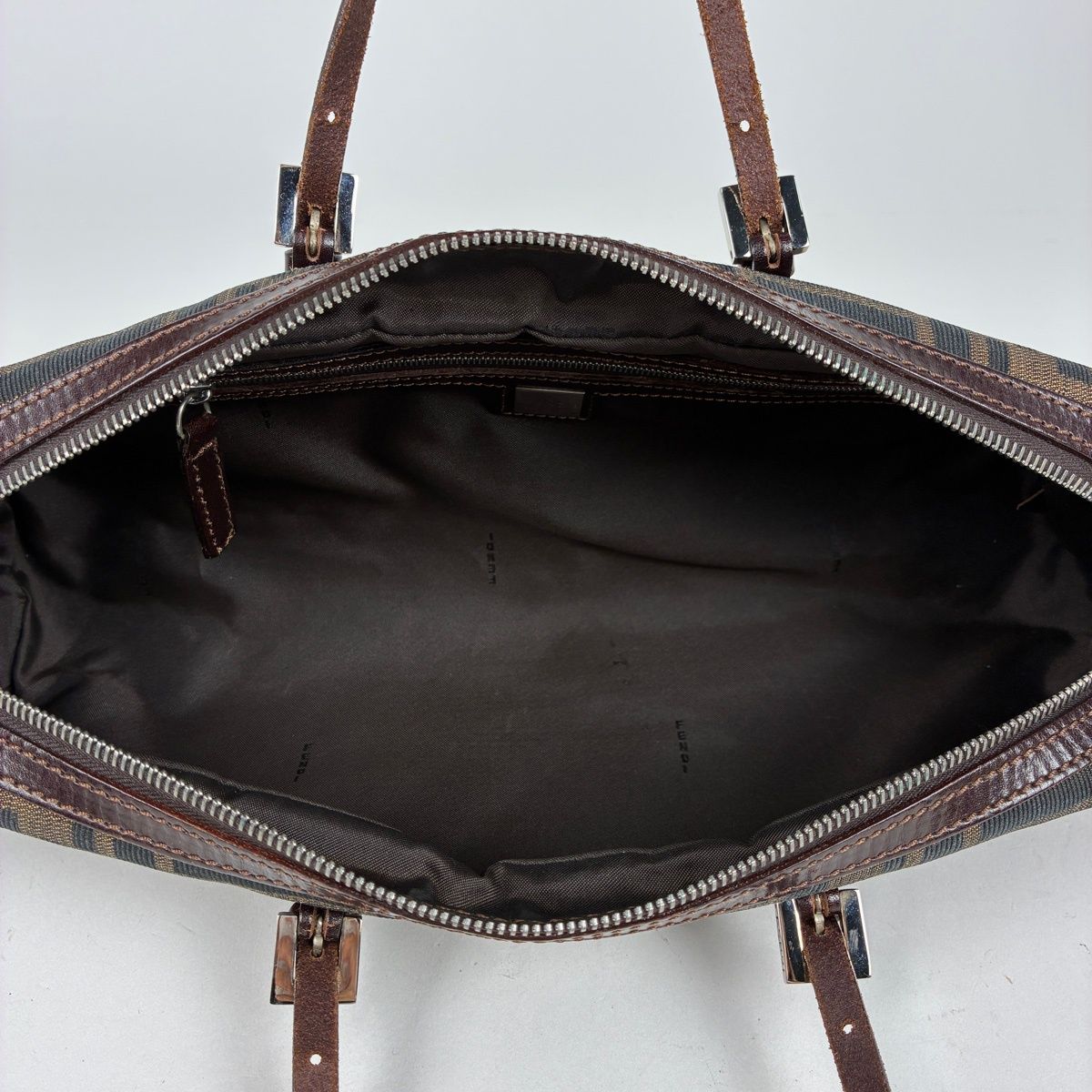 Fendi Handbag Zucca Pattern Canvas Brown — view 6