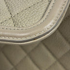 Chanel Shoulder Bag CC Filigree CC Logo Quilted Chain Caviar Leather Light Beige — view 6
