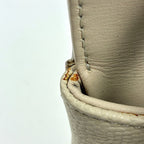 Chanel Shoulder Bag CC Filigree CC Logo Quilted Chain Caviar Leather Light Beige — view 8