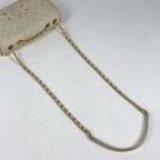Chanel Shoulder Bag CC Filigree CC Logo Quilted Chain Caviar Leather Light Beige — view 7