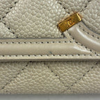 Chanel Shoulder Bag CC Filigree CC Logo Quilted Chain Caviar Leather Light Beige — view 5