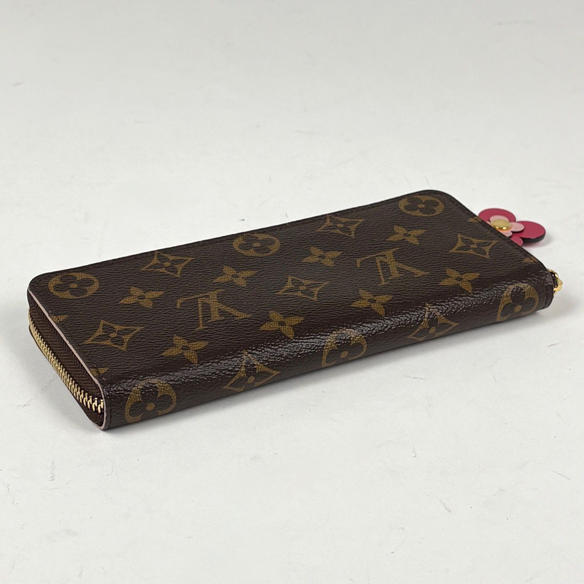 Louis Vuitton Portefeuille Clemence Wallet Zip Around Monogram Brown — view 2