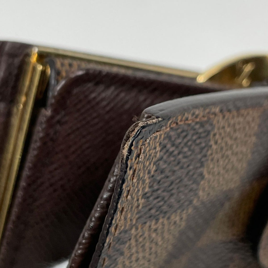 Louis Vuitton Porte-Monnaie Biet Viennois Bifold Wallet Kiss Lock Damier Brown — view 4