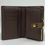 Louis Vuitton Porte-Monnaie Biet Viennois Bifold Wallet Kiss Lock Damier Brown — view 7