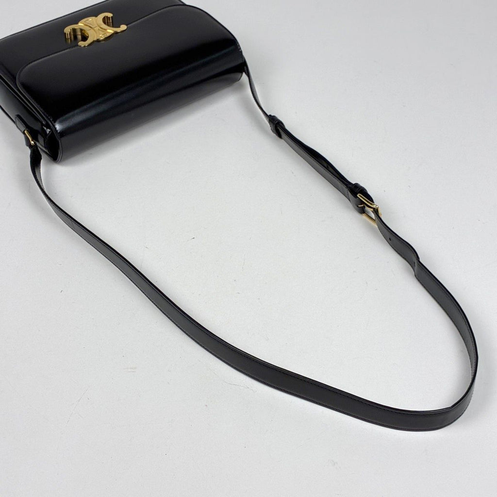 Celine Shoulder Bag Triomphe Vache Black — view 7