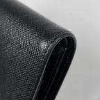 Prada Saffiano Triangle Wallet Bifold Leather Nero — view 3