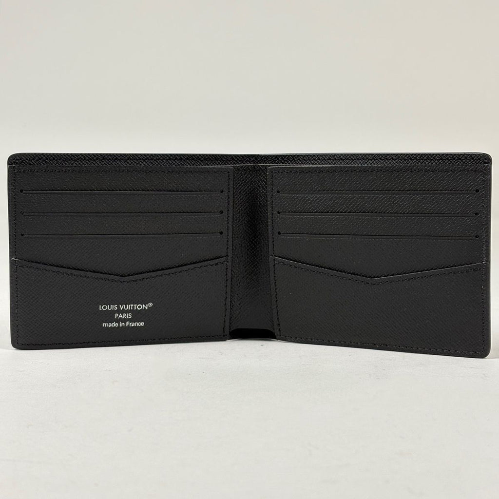 Louis Vuitton Portefeuille Calf Bifold Wallet Monogram Eclipse Noir — view 4