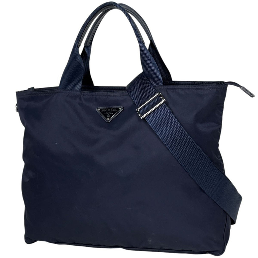 Prada Tote 2-Way Nylon Navy