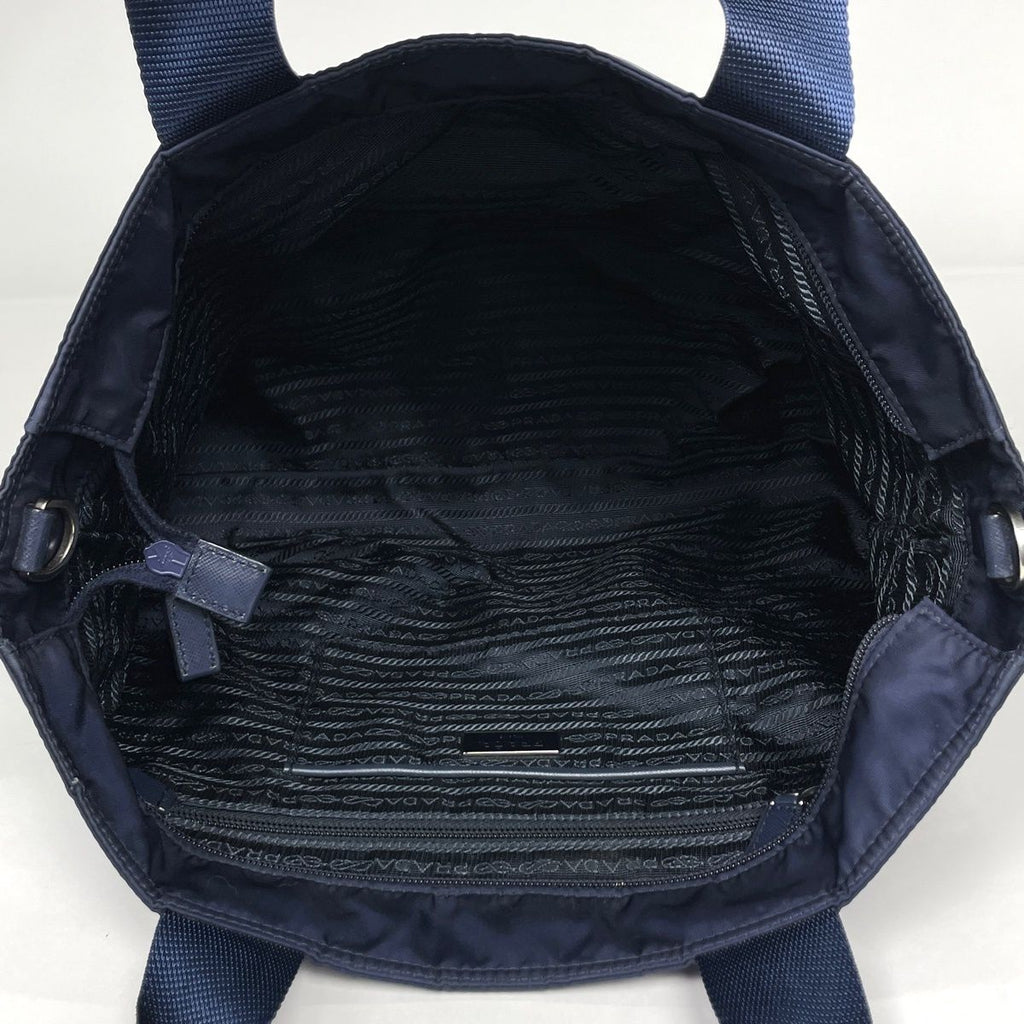 Prada Tote 2-Way Nylon Navy — view 8