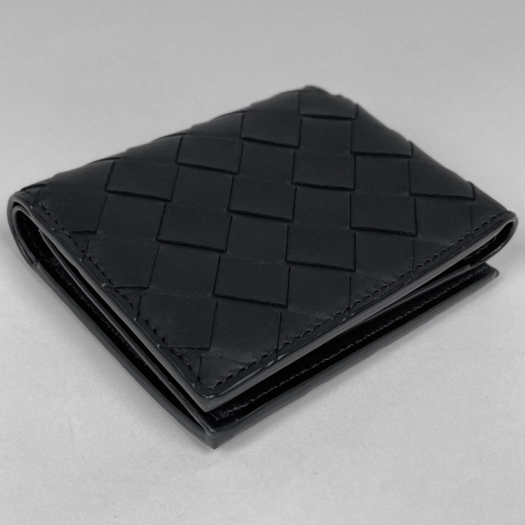 Bottega Veneta Bifold Wallet Intrecciato Leather Black — view 2