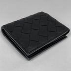 Bottega Veneta Bifold Wallet Intrecciato Leather Black — view 2